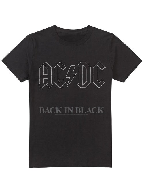 AC/DC - T-shirt motif logo BACK IN BLACK - Kiabi