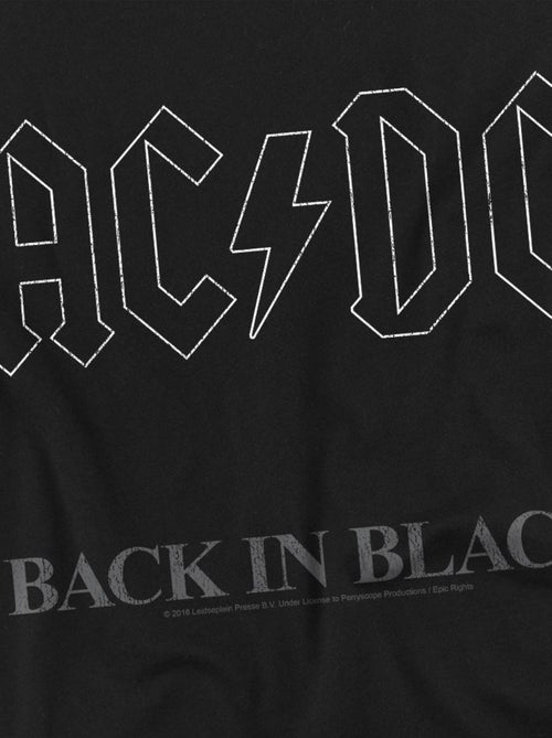 AC/DC - T-shirt motif logo BACK IN BLACK - Kiabi