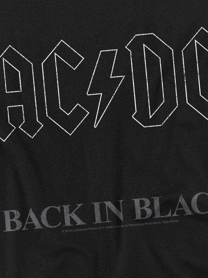 AC/DC - T-shirt motif logo BACK IN BLACK Noir - Kiabi