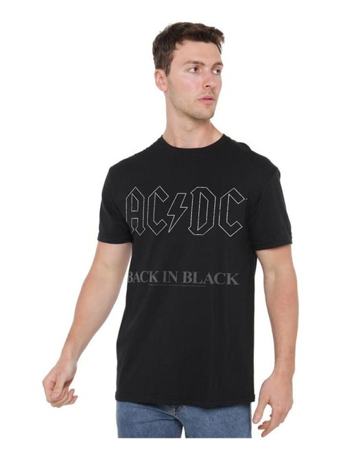 AC/DC - T-shirt motif logo BACK IN BLACK - Kiabi