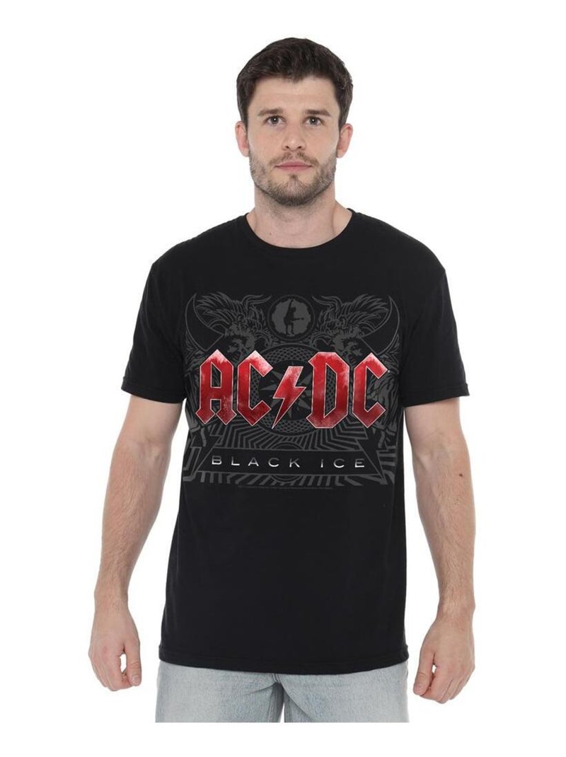 AC/DC - T-shirt motif logo BLACK ICE Noir - Kiabi