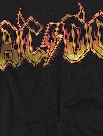 AC/DC - T-shirt motif logo enflammé