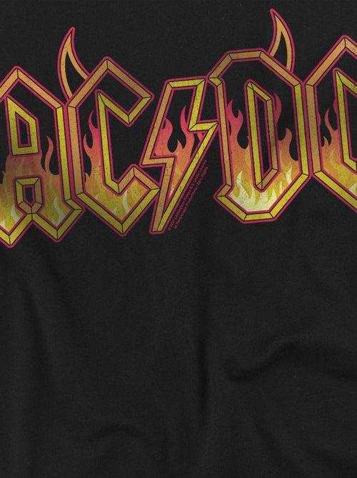 AC/DC - T-shirt motif logo enflammé - Kiabi