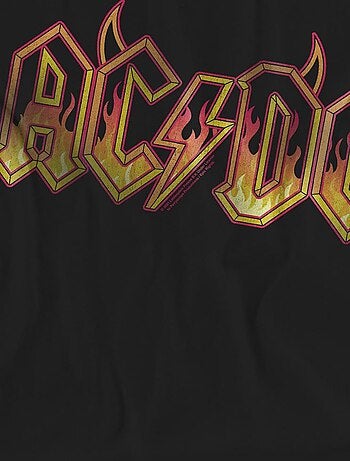 AC/DC - T-shirt motif logo enflammé