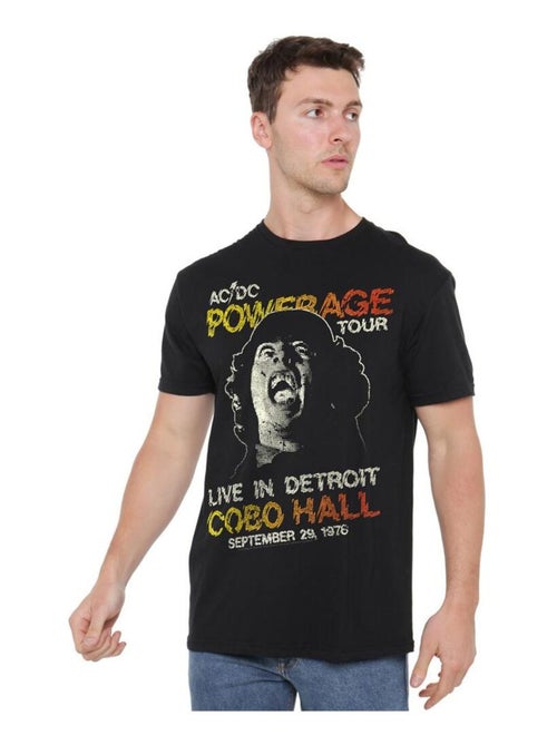 AC/DC - T-shirt motif sur l'avant POWERAGE TOUR - Kiabi