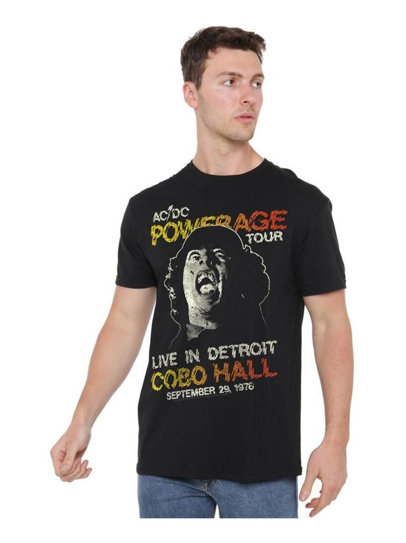 AC/DC - T-shirt motif sur l'avant POWERAGE TOUR Noir - Kiabi