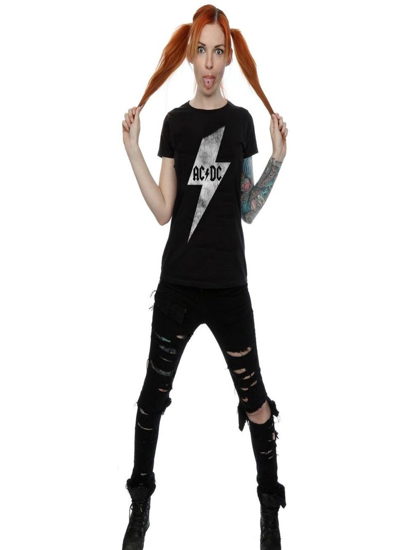 AC/DC - T-shirt motif/style Éclair Noir - Kiabi