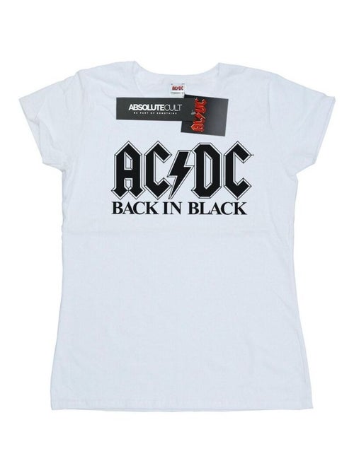 AC/DC - T-shirt motif/style logo BACK IN BLACK - Kiabi