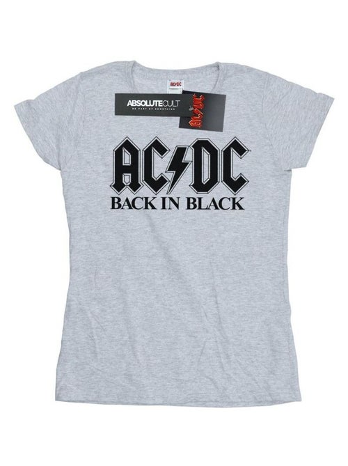 AC/DC - T-shirt motif/style logo BACK IN BLACK - Kiabi