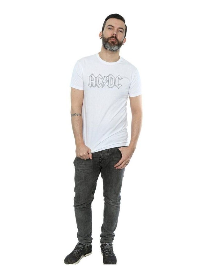 AC/DC - T-shirt motif/style logo Blanc - Kiabi