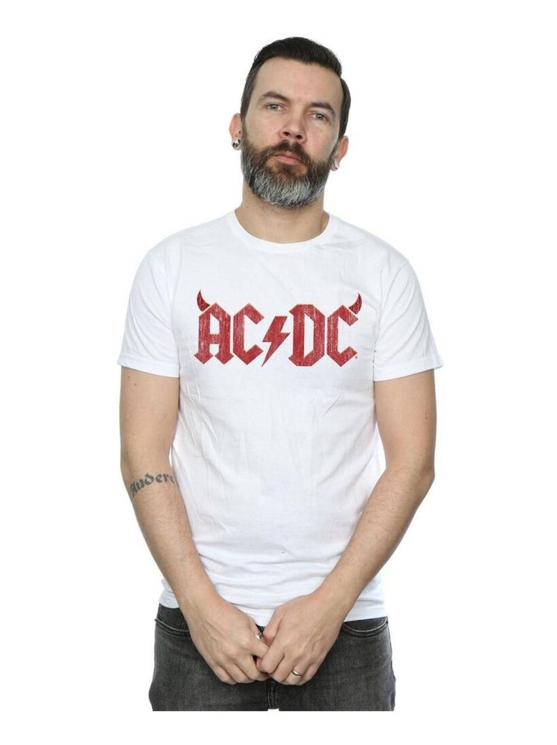 AC/DC - T-shirt motif/style logo Blanc - Kiabi