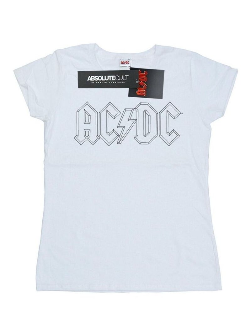 AC/DC - T-shirt motif/style logo Blanc - Kiabi