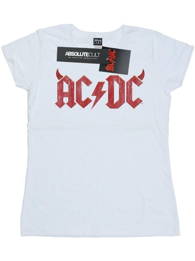 AC/DC - T-shirt motif/style logo Blanc - Kiabi