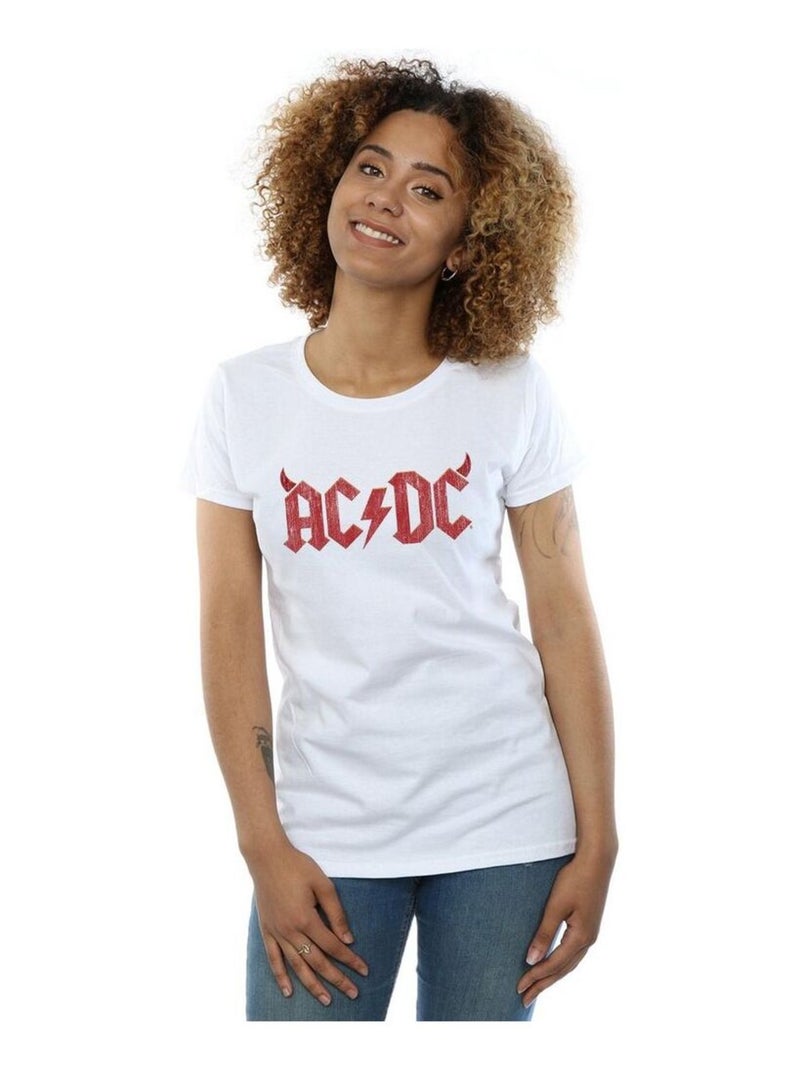 AC/DC - T-shirt motif/style logo Blanc - Kiabi