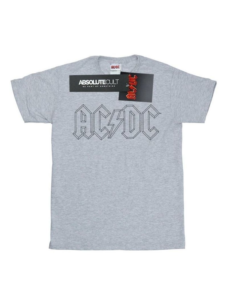 AC/DC - T-shirt motif/style logo Gris chiné - Kiabi