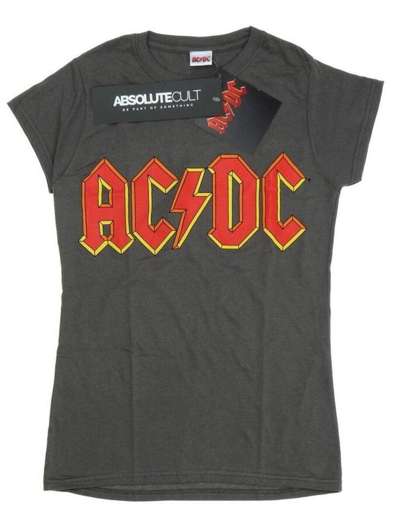 AC/DC - T-shirt motif/style logo Gris Noir - Kiabi