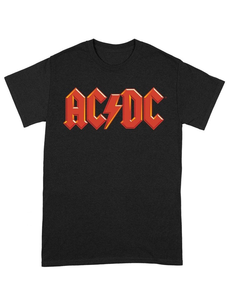 AC/DC - T-shirt motif/style logo Noir Rouge - Kiabi
