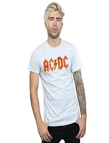 AC/DC - T-shirt motif/style logo usé