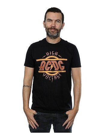 AC/DC - T-shirt motif/style logo usé HIGH VOLTAGE