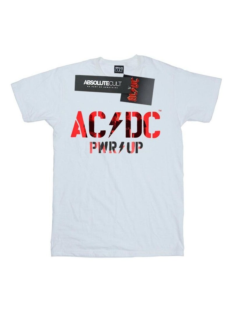 AC/DC - T-shirt motif/style Photo PWR-UP Blanc - Kiabi