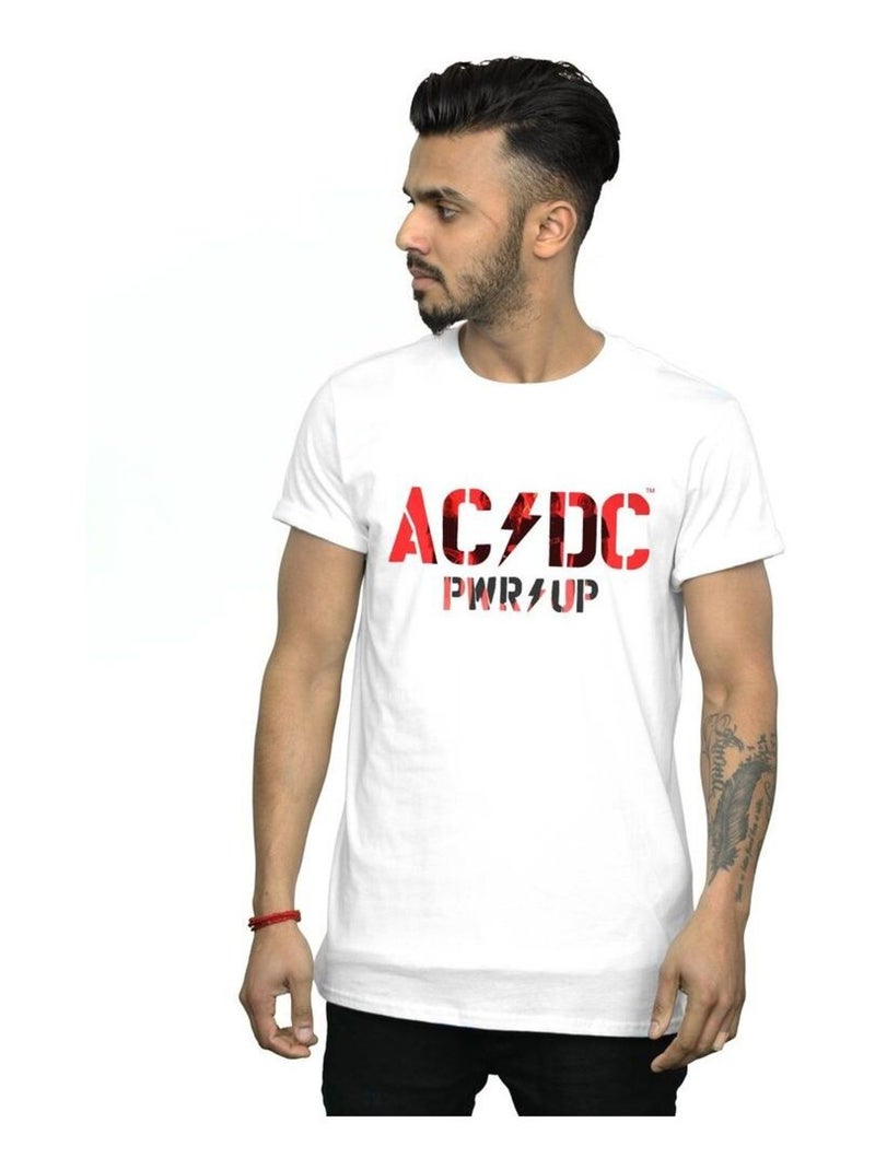 AC/DC - T-shirt motif/style Photo PWR-UP Blanc - Kiabi