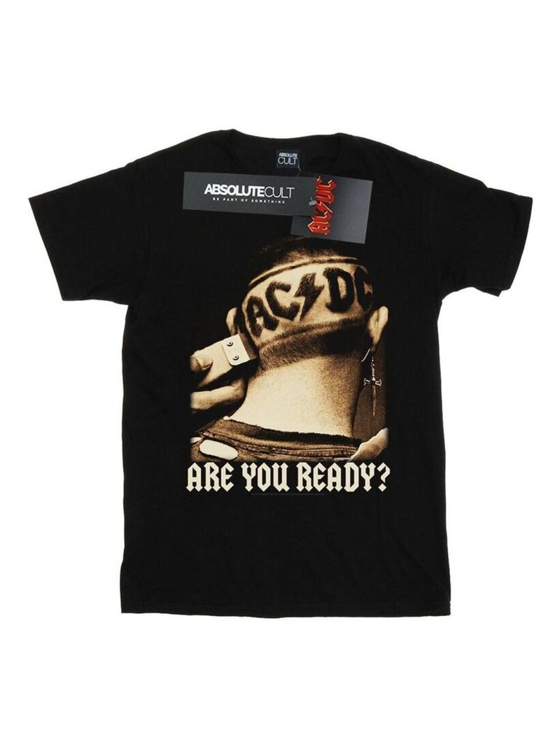 AC/DC - T-shirt motif/style Poils ARE YOU READY? Noir - Kiabi