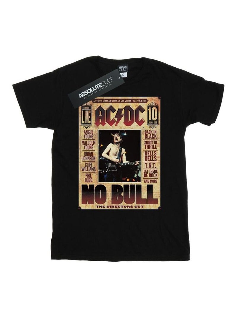AC/DC - T-shirt NO BULL LIVE Noir - Kiabi