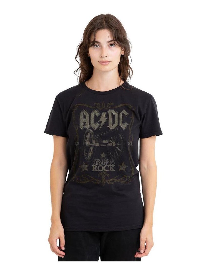 AC/DC - T-shirt ROCK LABEL Noir - Kiabi