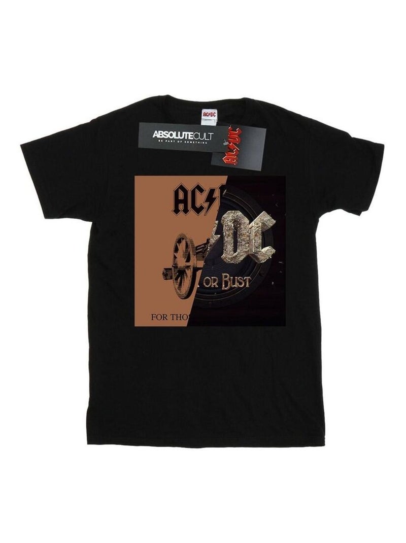 AC/DC - T-shirt ROCK OR BUST / FOR THOSE ABOUT Noir - Kiabi