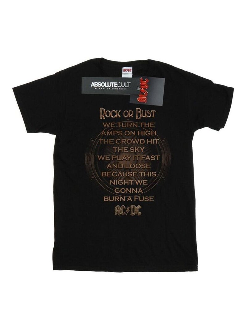 AC/DC - T-shirt ROCK OR BUST Noir - Kiabi