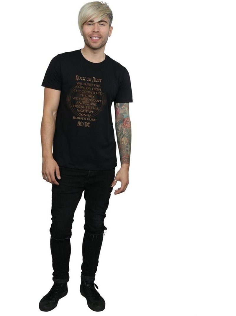 AC/DC - T-shirt ROCK OR BUST Noir - Kiabi