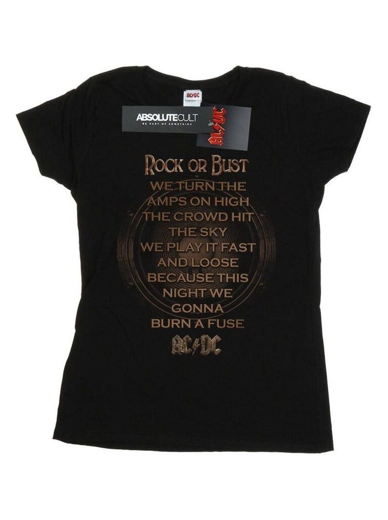 AC/DC - T-shirt ROCK OR BUST Noir - Kiabi
