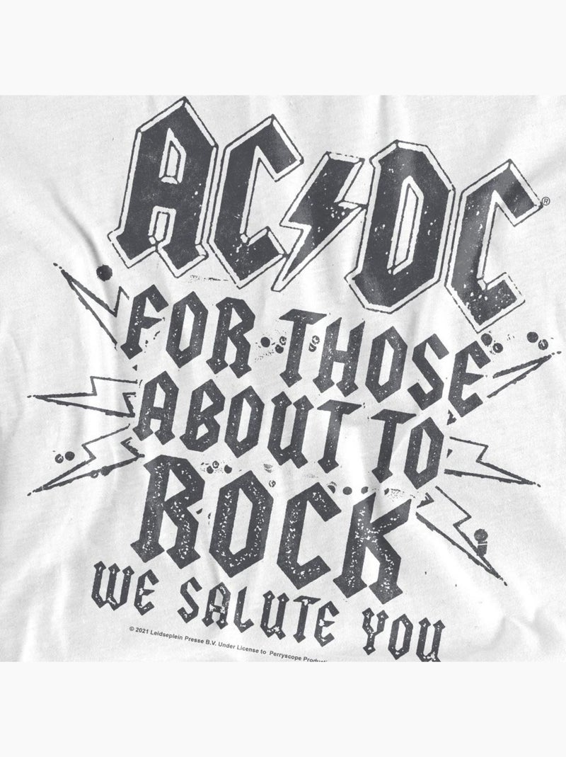 AC/DC - T-shirt SALUTE Blanc - Kiabi