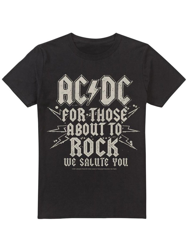 AC/DC - T-shirt SALUTE Noir - Kiabi