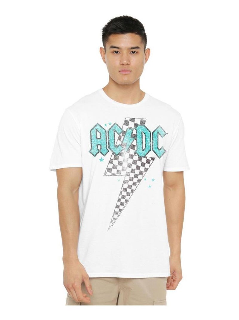 AC/DC - T-shirt SKEWED Blanc - Kiabi