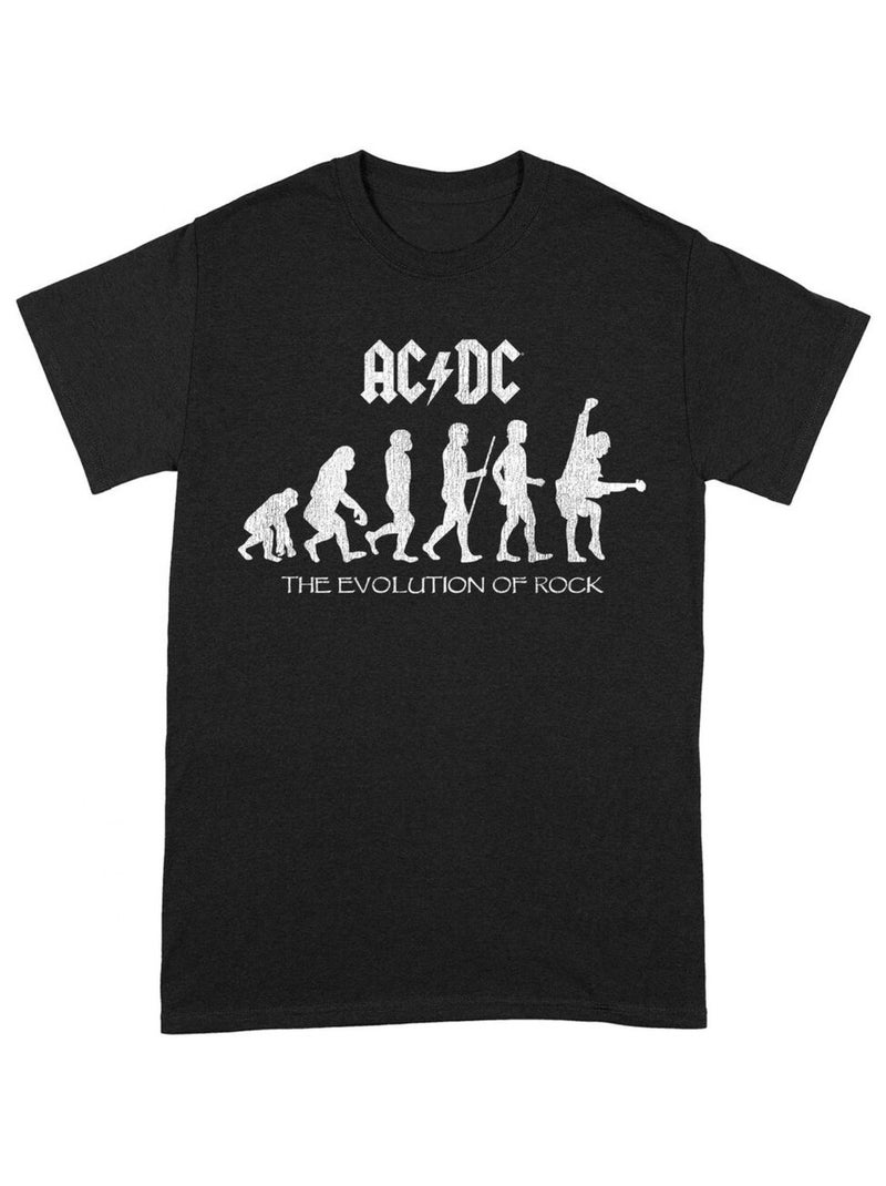 AC/DC - T-shirt THE EVOLUTION OF ROCK Noir - Kiabi