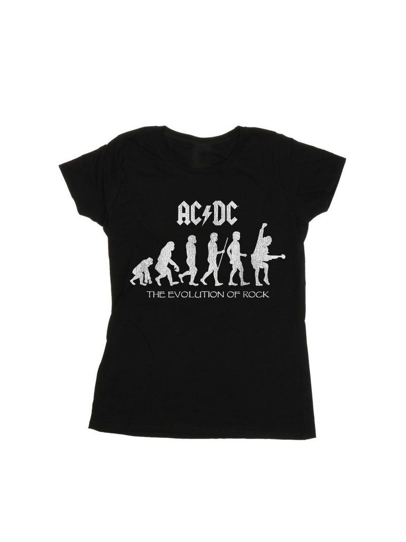 AC/DC - T-shirt THE EVOLUTION OF ROCK Noir - Kiabi
