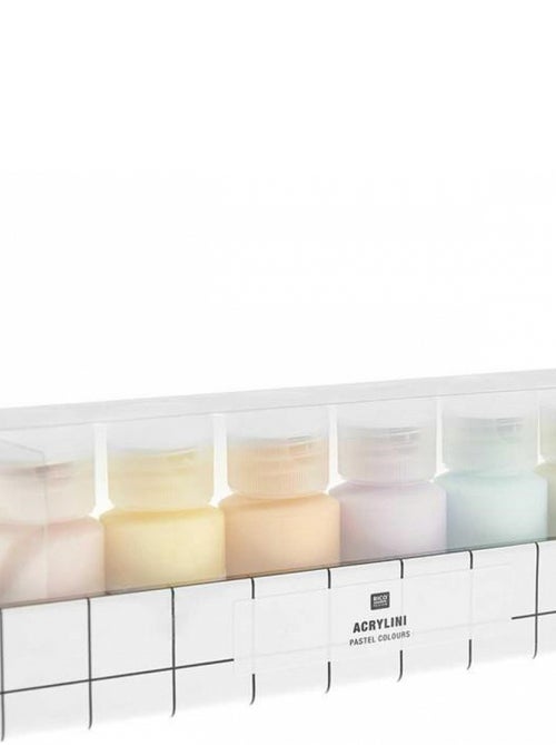 Acrylini - Set pastel - 6 pots - Kiabi