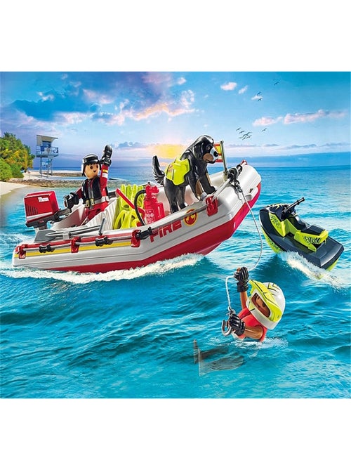 Action Heroes Bateau de pompier et scooter des mers - Kiabi