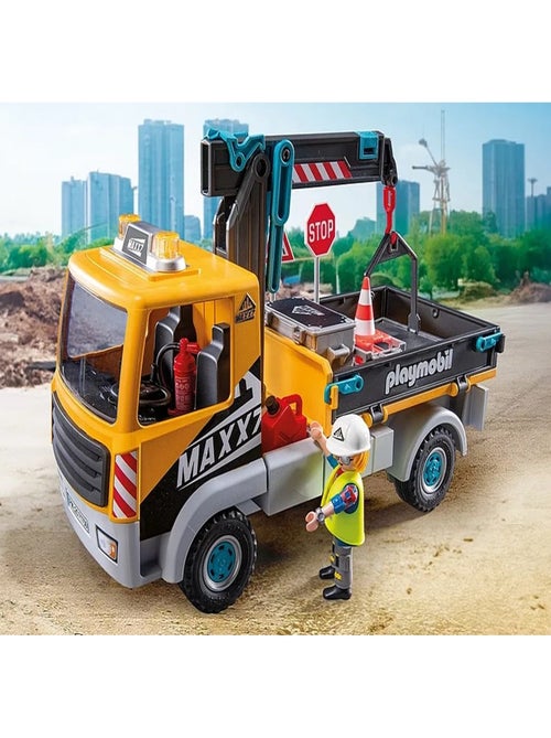 Action Heroes Camion de chantier avec grue et ouvrier et accessoires - Kiabi Action Heroes Camion de chantier avec grue et ouvrier et accessoires - Kiabi