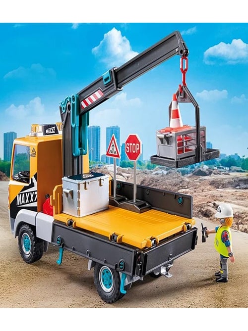 Action Heroes Camion de chantier avec grue et ouvrier et accessoires - Kiabi Action Heroes Camion de chantier avec grue et ouvrier et accessoires - Kiabi