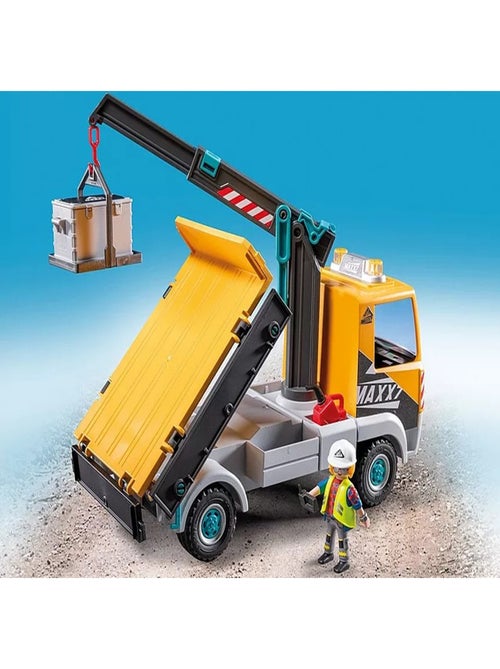 Action Heroes Camion de chantier avec grue et ouvrier et accessoires - Kiabi Action Heroes Camion de chantier avec grue et ouvrier et accessoires - Kiabi