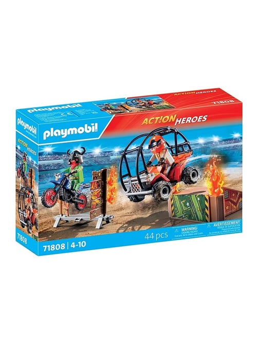 Action Heroes Cascadeurs avec quad moto et tremplins - Kiabi