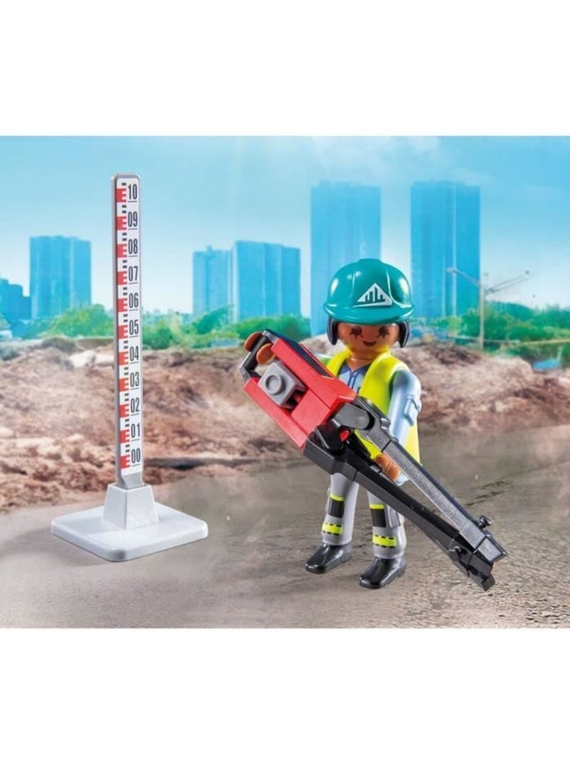 Action Heroes Ouvriers avec rouleau compresseur et signalisation N/A - Kiabi