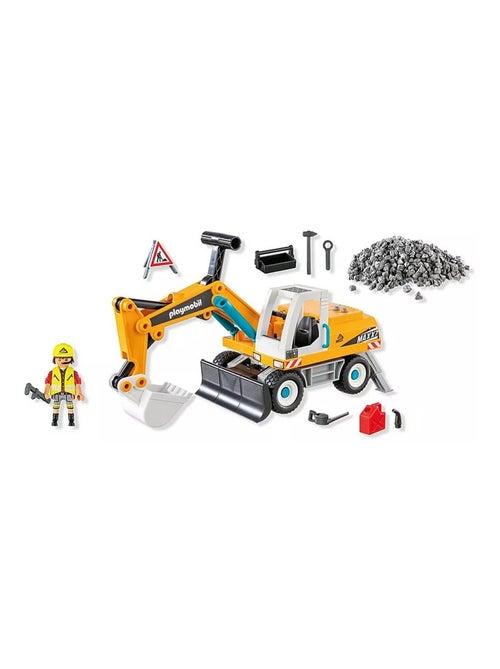 Action Heroes Pelleteuse mécanique avec ouvrier et accessoires - Kiabi