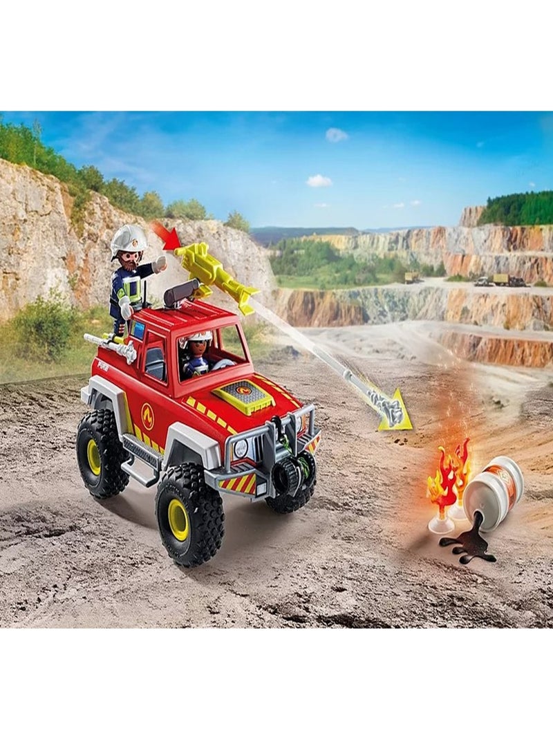 Action Heroes Véhicule de pompiers avec bidon d'essence enflammé N/A - Kiabi