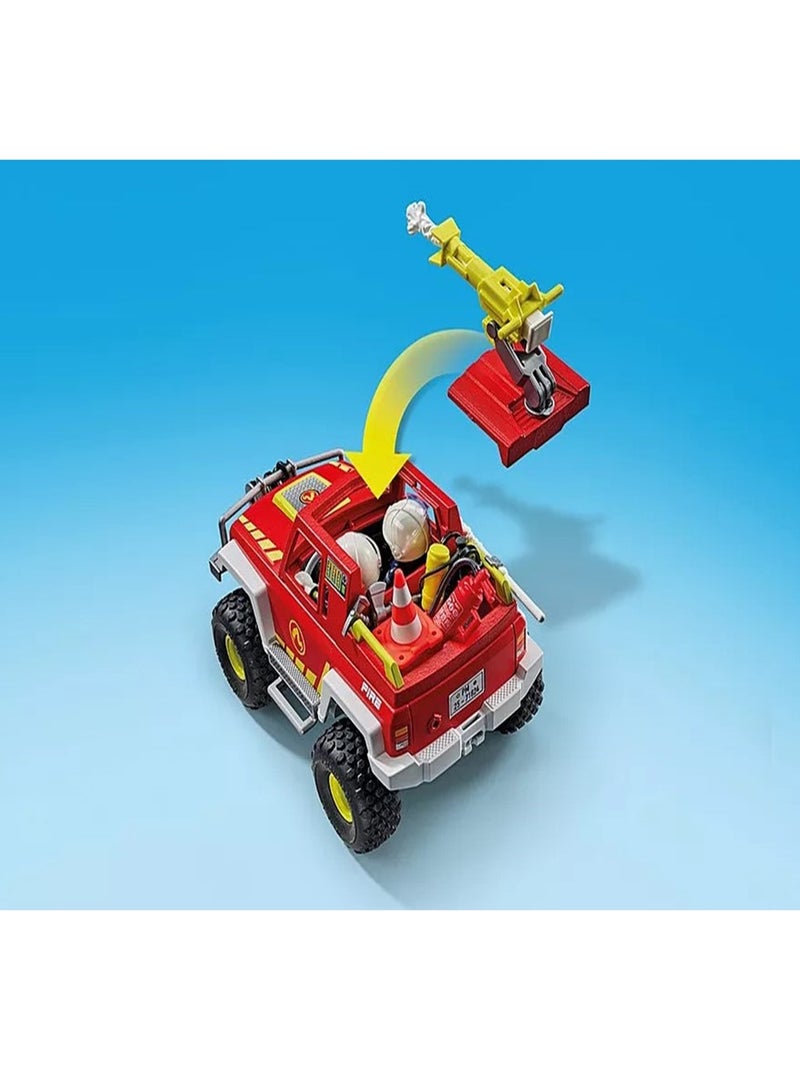 Action Heroes Véhicule de pompiers avec bidon d'essence enflammé N/A - Kiabi