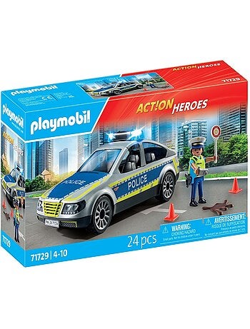 Action Heroes Voiture de police avec sirène et gyrophare