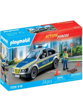 Action Heroes Voiture de police avec sirène et gyrophare