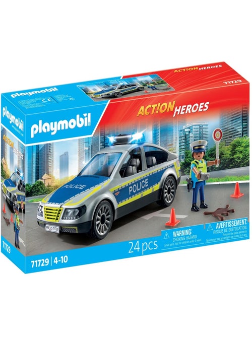 Action Heroes Voiture de police avec sirène et gyrophare - Kiabi